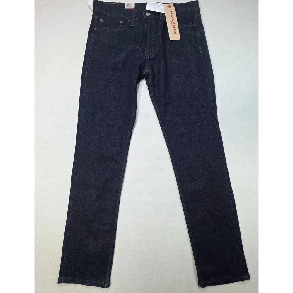 NEW Levi's 511 Slim Fit Jeans Men's 34x34 Dark Wash Stretch Denim 5-Pocket Zip